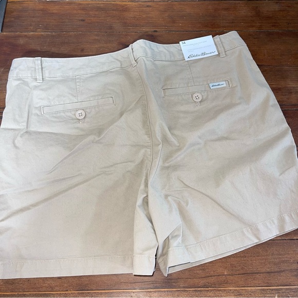 Eddie Bauer Tan Flat Front Shorts Versatile Casual Wear - Picture 4 of 6